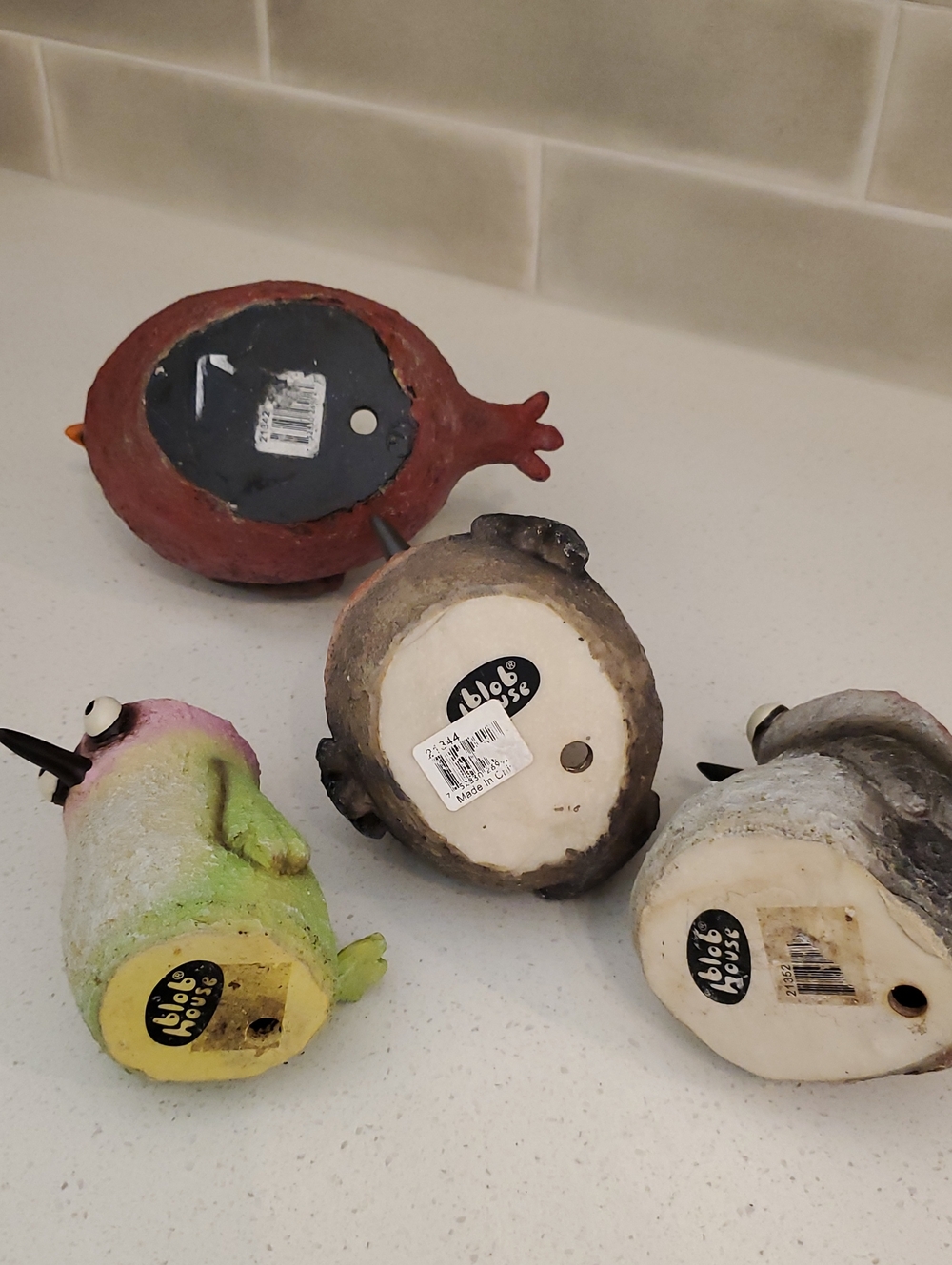 Blob House Mini Bird Planters Set of 4 - Picture 7 of 12